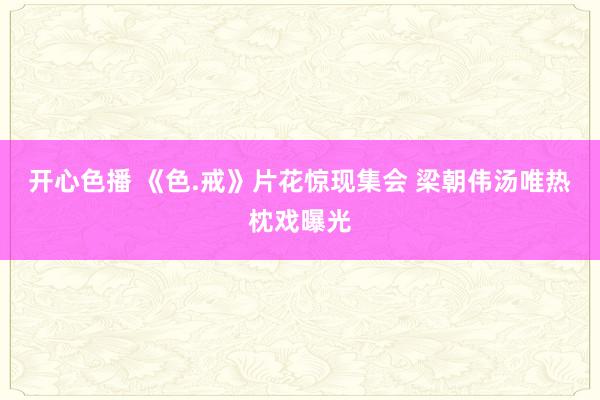 开心色播 《色.戒》片花惊现集会 梁朝伟汤唯热枕戏曝光