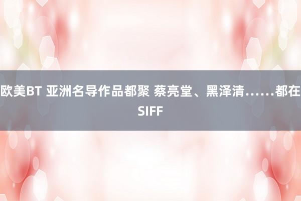 欧美BT 亚洲名导作品都聚 蔡亮堂、黑泽清……都在SIFF