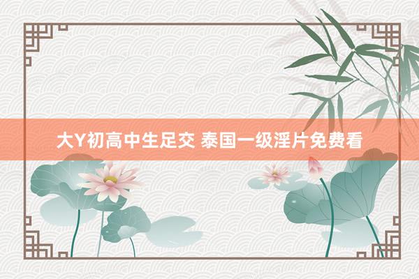 大Y初高中生足交 泰国一级淫片免费看