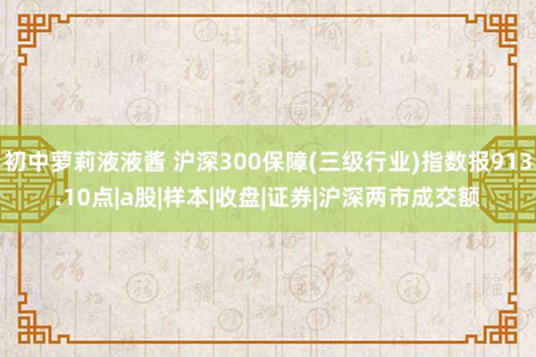 初中萝莉液液酱 沪深300保障(三级行业)指数报913.10点|a股|样本|收盘|证券|沪深两市成交额